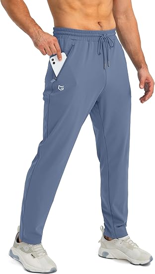 Men's Sweatpants with Zipper Pockets Tapered Joggers for Men Athletic Pants for Workout, Jogging, Running